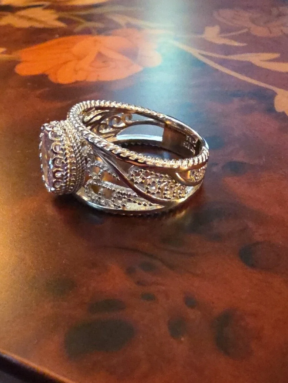 Bella Luce(R) Rhodium Over Silver Ring Size 10